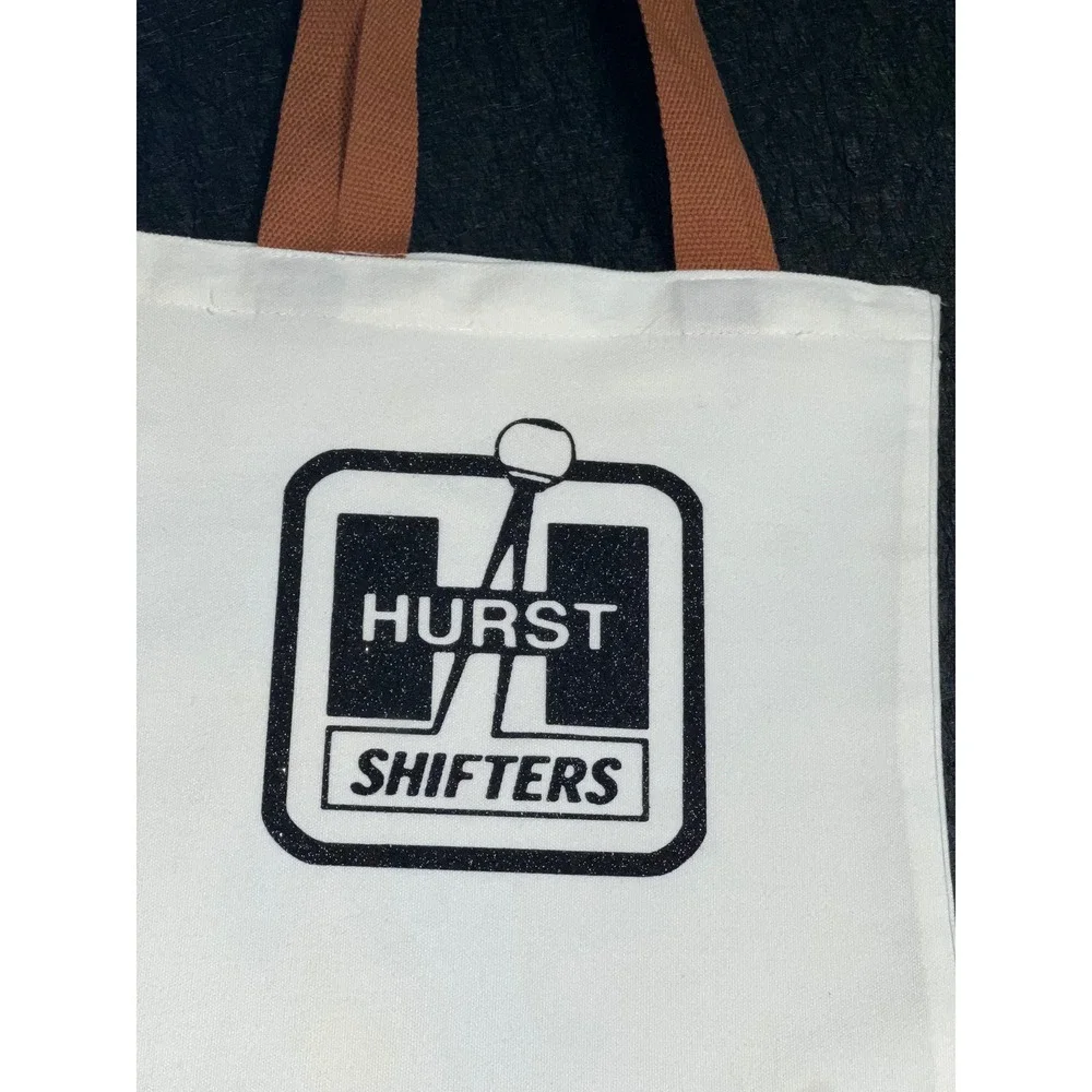 Hurst Shifters Tote Bag White Graphic Canvas Racing Gearhead Automotive Medium